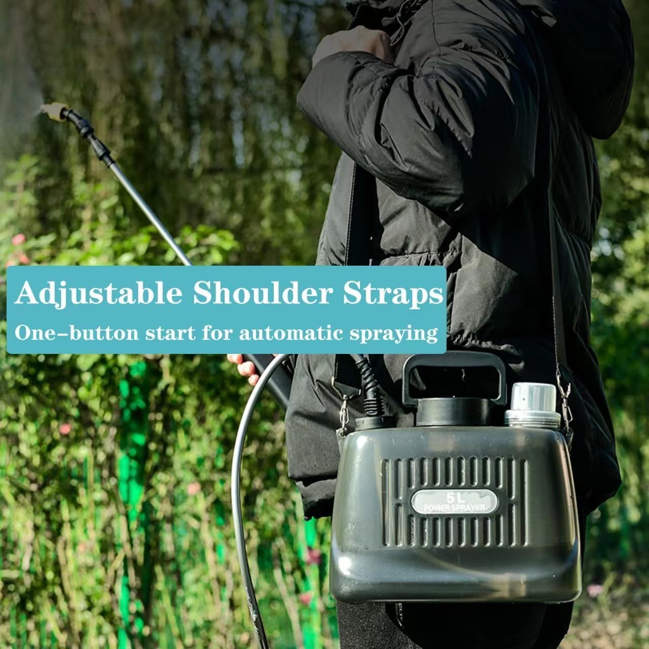 Battery Powered Sprayer Electric | Garden Lawn Weed Fertilizer Yard