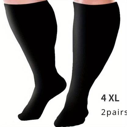Plus Size Compression Socks 2 Pairs High Elasticity Sports Fitness Oversized Socks for Men for Entryways, Bedrooms and Living Spaces