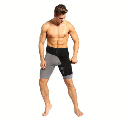 Groin Support Wrap & Thigh Compression Brace for Men & Women – Adjustable Hip Joint Stabilizer for Sciatica