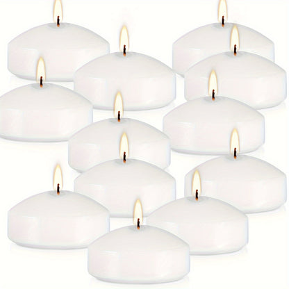 Floating Candles White 42 Pack Glitter Embellished Small Candle Set for Christmas Halloween Easter Thanksgiving Day of the Dead