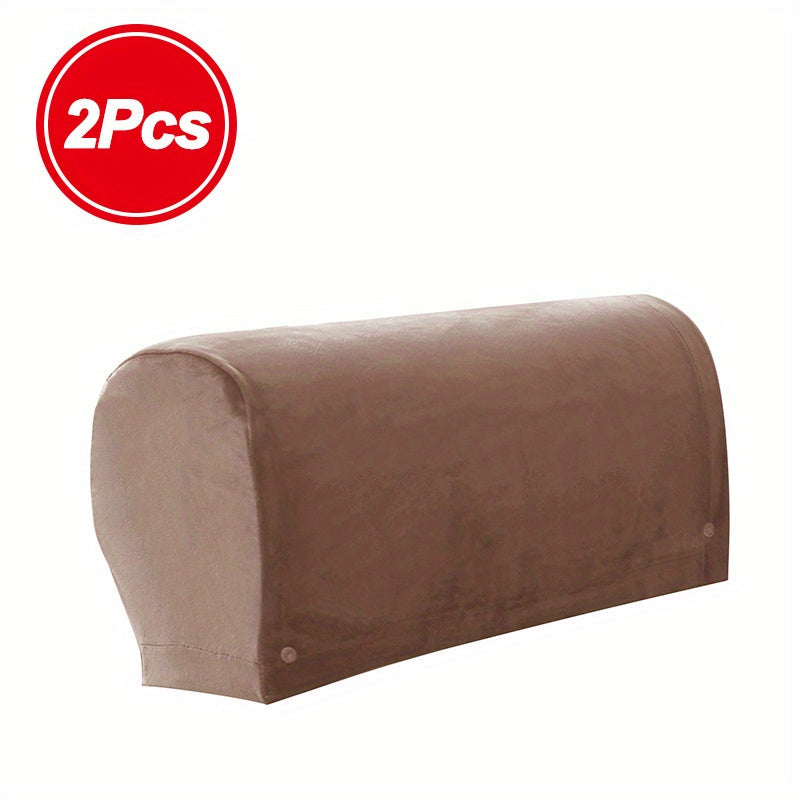 Stretch Armrest Covers for Chairs Sofa Couch 2 Pcs Spandex Elastic Arm Covers Slipcovers for Entryways, Bedrooms and Living Spaces