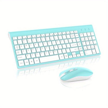 2.4G Wireless Keyboard and Mouse Combo Ultra-Thin Slim Full Size with Numpad Silent Keys Plug for an Everyday Personal Care Routine