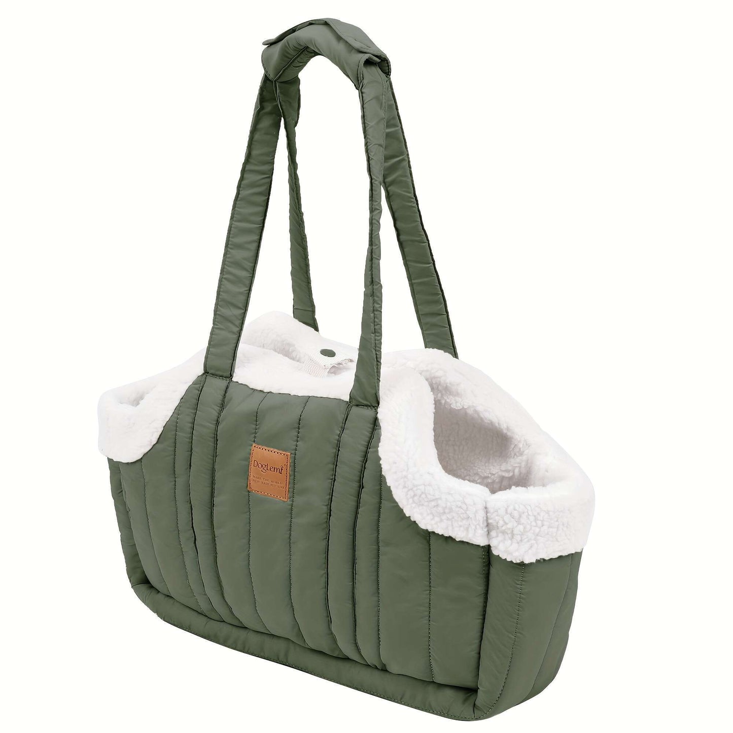 Pet Carrier Handbag Winter Warm Soft-Sided Small Dog Cat Carrier Bag with Snap Closure, Cozy Outdoor Tote Bag for Cold Weather