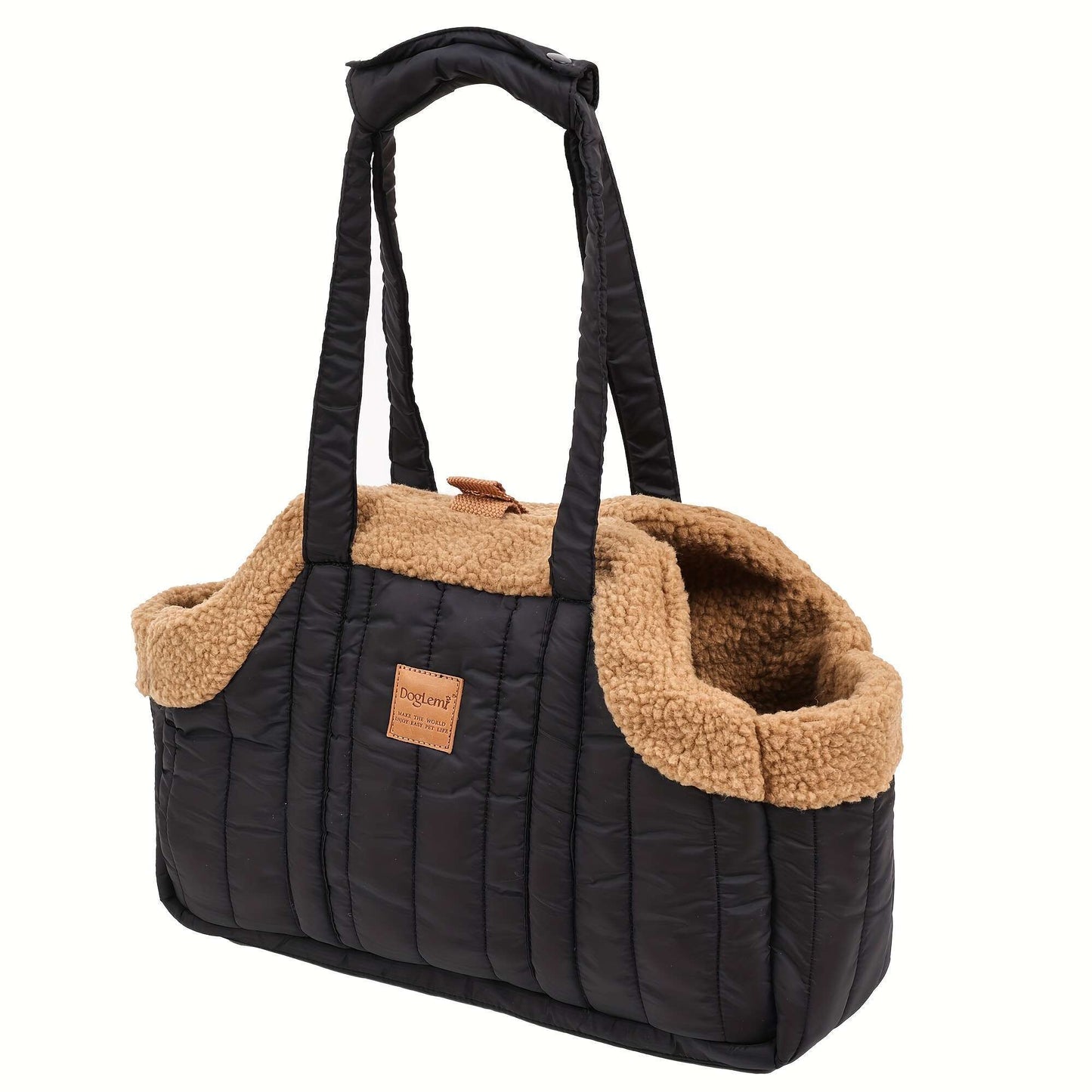 Pet Carrier Handbag Winter Warm Soft-Sided Small Dog Cat Carrier Bag with Snap Closure, Cozy Outdoor Tote Bag for Cold Weather