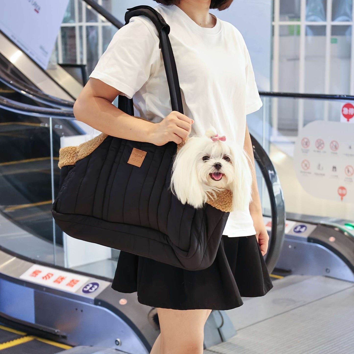 Pet Carrier Handbag Winter Warm Soft-Sided Small Dog Cat Carrier Bag with Snap Closure, Cozy Outdoor Tote Bag for Cold Weather