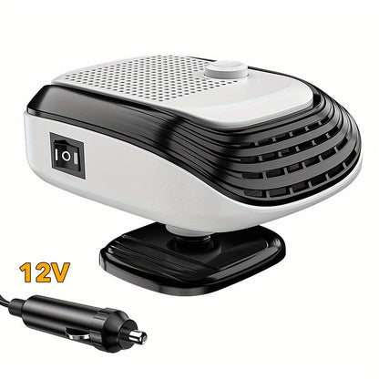 Portable Car Heater & Defroster 150W – Fast-Heating Windshield Defogger with Adjustable Airflow for Car, SUV, RV & Camping | White & Green