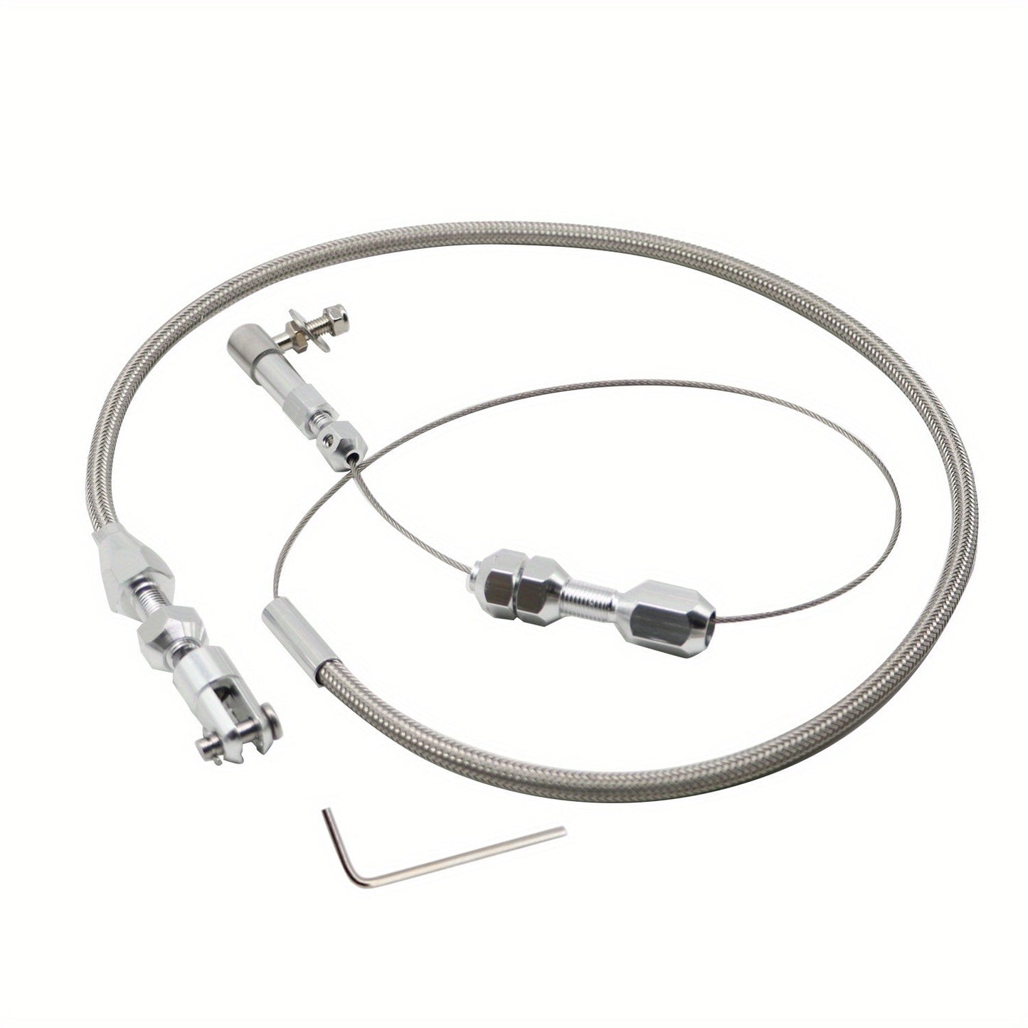 Throttle Cable Stainless Steel 24 Inch – Universal U-Cut-to-Fit Carburetor Throttle Cable for Ford Mustang 302 5.0L