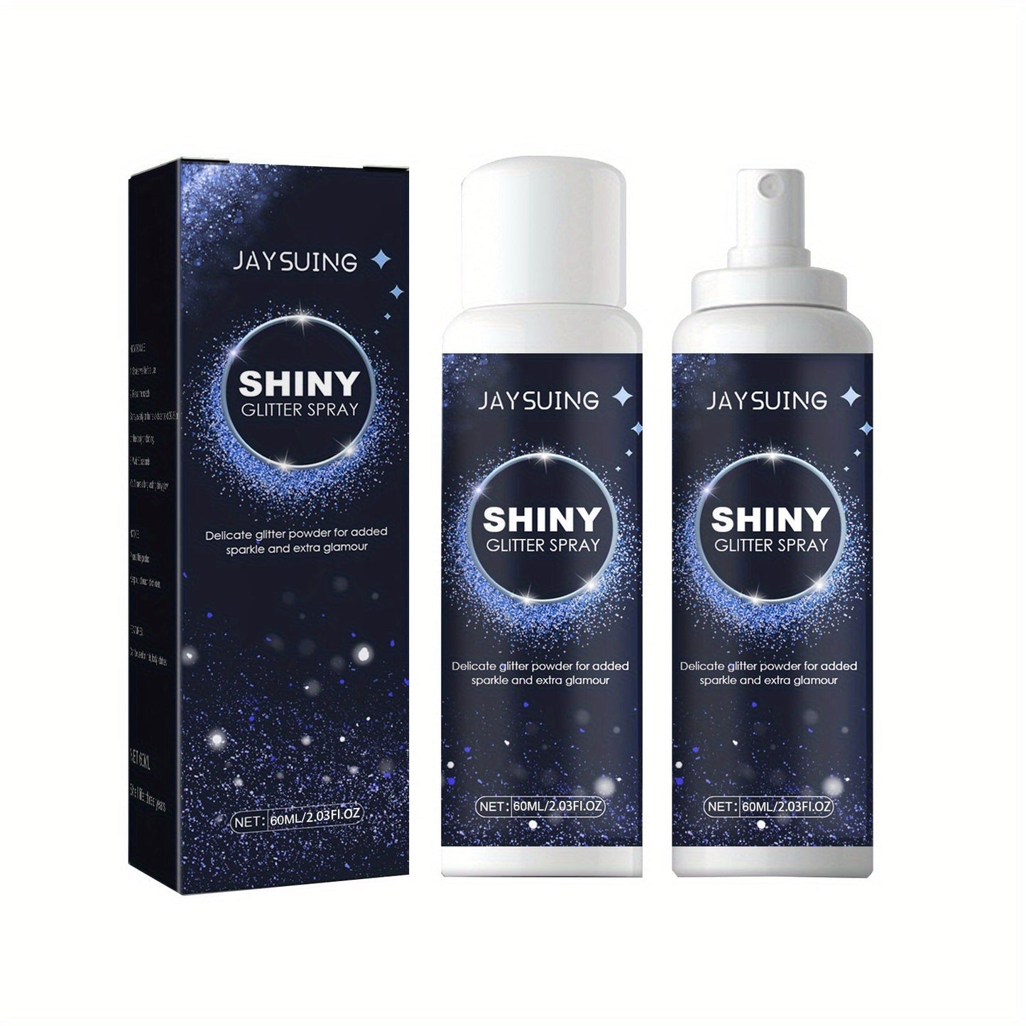 Shimmer Glitter Body Spray 60ml Waterproof Long-Lasting Highlighter for Skin Hair & Clothing – Fine Mist Sparkle Glow Spray for Parties