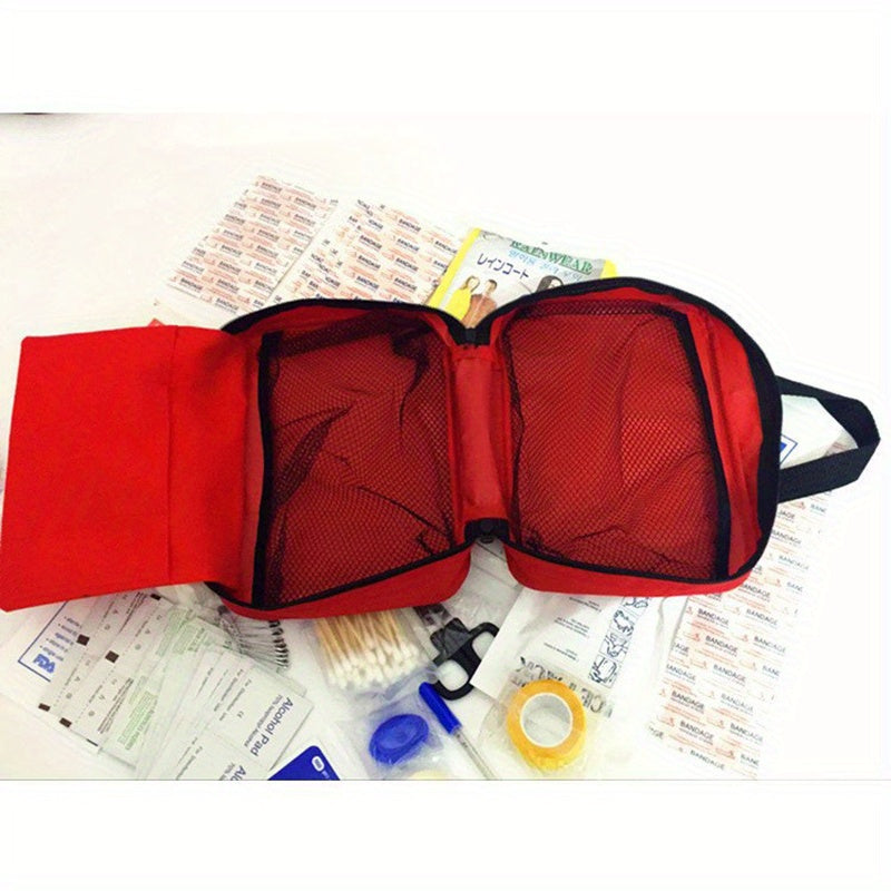 152-Piece First Aid Kit with Red Handled Organizer, Mesh Dividers, Scissors, Forceps and Packed Supplies