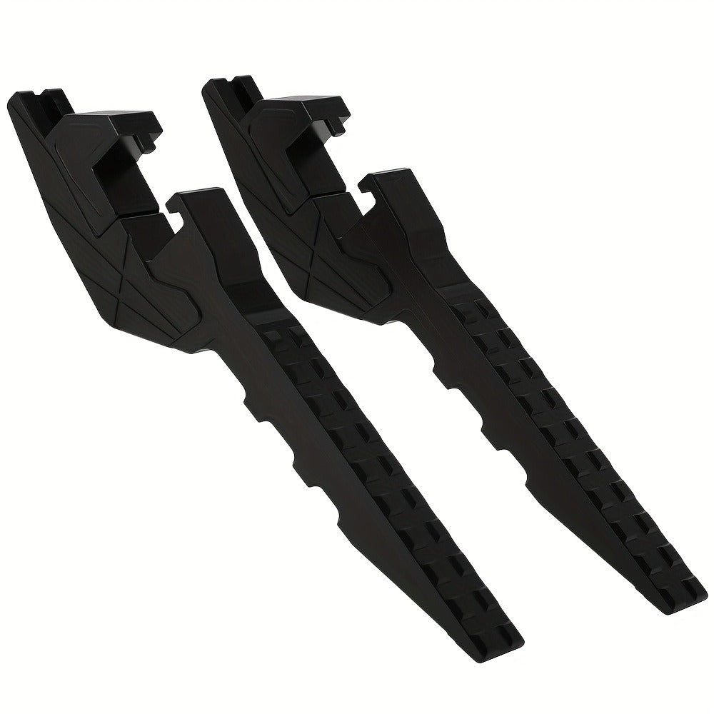 Motorcycle Foot Peg Extensions Adjustable 38-55mm – Universal Metal Footrest Passenger Pegs for Dirt Bike & Off-Road Vehicles, Black