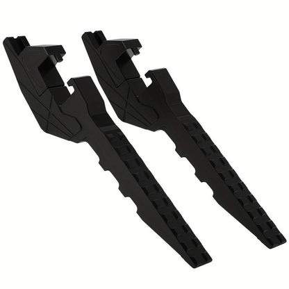 Motorcycle Foot Peg Extensions Adjustable 38-55mm – Universal Metal Footrest Passenger Pegs for Dirt Bike & Off-Road Vehicles, Black