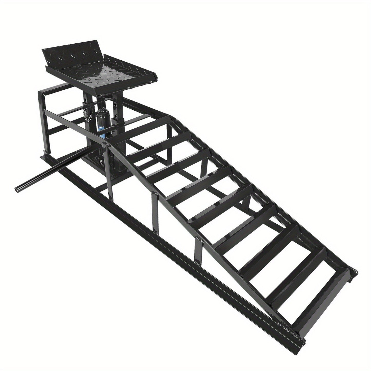 Hydraulic Vehicle Ramps 11, 000 lb 5T Low Profile Heavy Duty Lift Service Ramps for Truck Trailer Garage – Adjustable Height