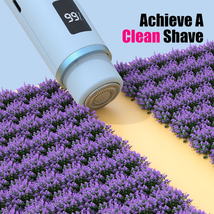 Electric Shaver 2-in-1 Dual-Head Bikini Trimmer with Digital Battery Display and Waterproof Wet/Dry Use