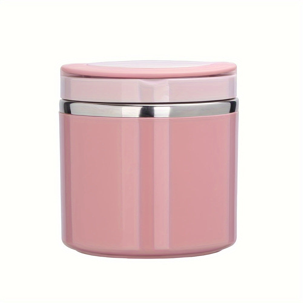 Stainless Steel Lunch Box 630ml Leakproof Stackable Thermal Bento Box with Handle 304 Steel Heat Cold Insulation Container for School Office