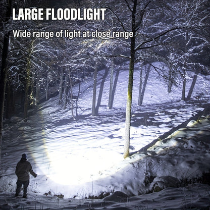 Flashlight 2000-Lumen Solar and USB-C Searchlight with Six Modes, Color Filters and USB Power Output