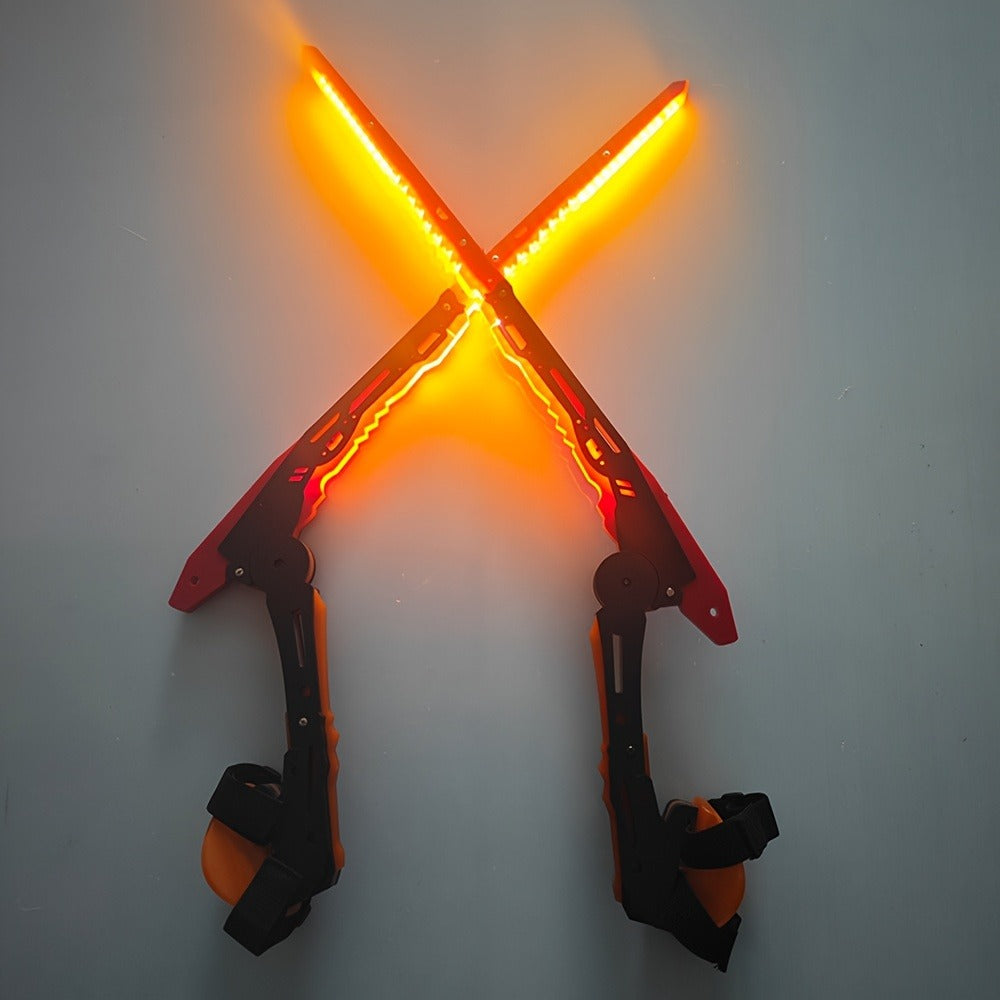 LED Mantis Knife Cyberpunk Light Up Acrylic Prop, Luminous Blade for Halloween Costume Cosplay Sci-Fi Role Play Party