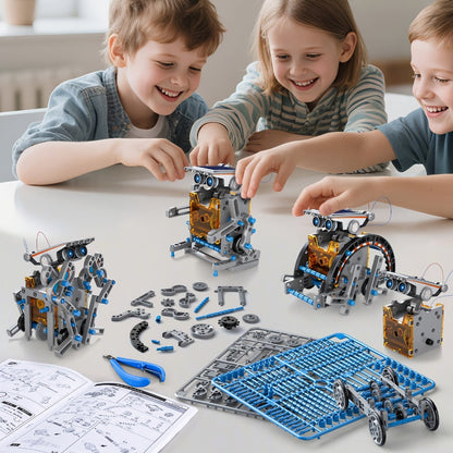 12-in-1 Solar Robot Kit for Kids Ages 8-13, Build Your Own Solar Powered Robot, STEM Engineering Building Toy