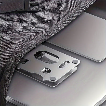 Black or Silver Rotating Tablet Stand with Foldable Desktop Base, Adjustable Tilt and Portrait or Landscape Viewing