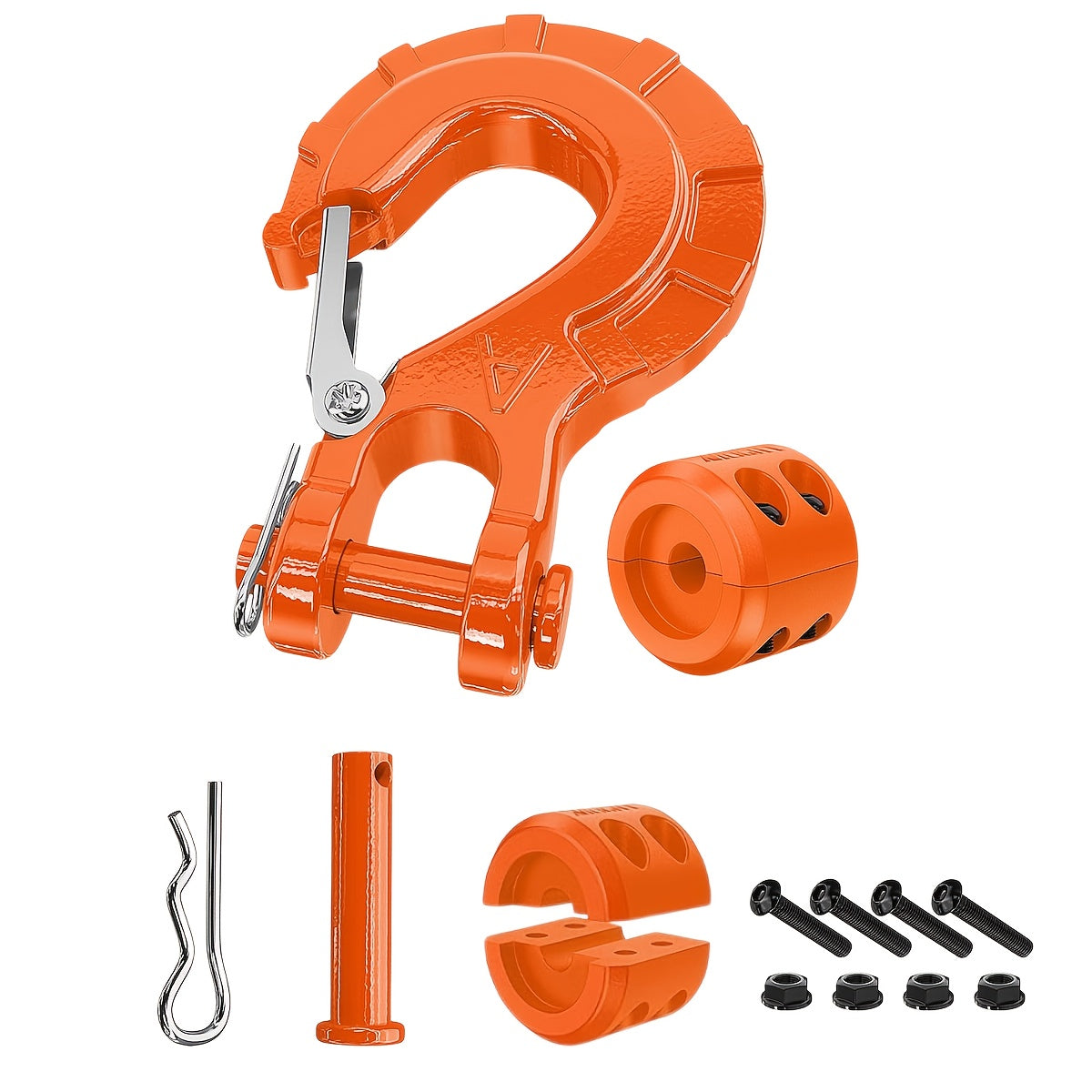 Winch Hook Forged Steel 3/8" Grade 70 Clevis Slip Hook 35, 000 lbs – Spring Latch ATV UTV Jeep Truck Off-Road Recovery Towing