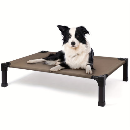 Elevated Dog Bed Cooling Raised Cot with Metal Frame – Washable Breathable Mesh, No-Slip Feet, Portable Dog Cot for Indoor & Outdoor Use