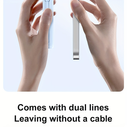 10000mAh Mobile Power, 22.W Magnetic Charging Treasure, Comes with Convenient Dual Cable, with LED Power Display
