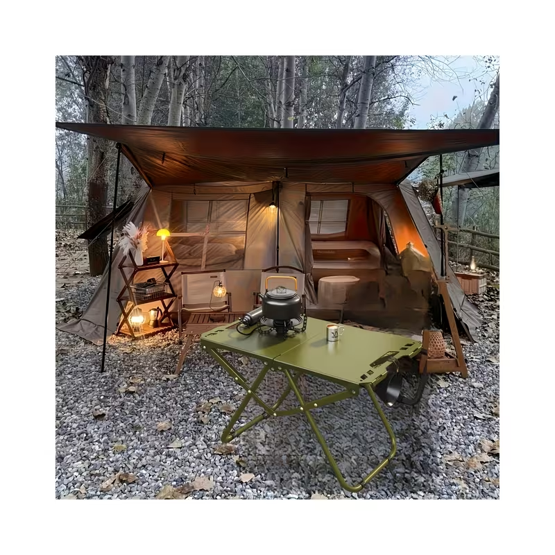 Folding Camping Table Portable Lightweight 3-Leg Outdoor Table for Picnic BBQ, for Camping, Travel and Outdoor Use