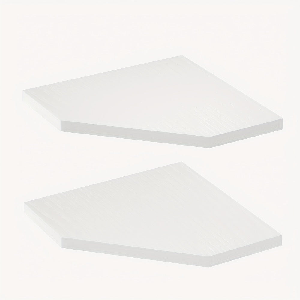 Floating Corner Wall Shelf 5-Sided Wall Mounted Storage Rack – Modern Display Unit for Bathroom, Kitchen, Bedroom & Living Room – Set of 2