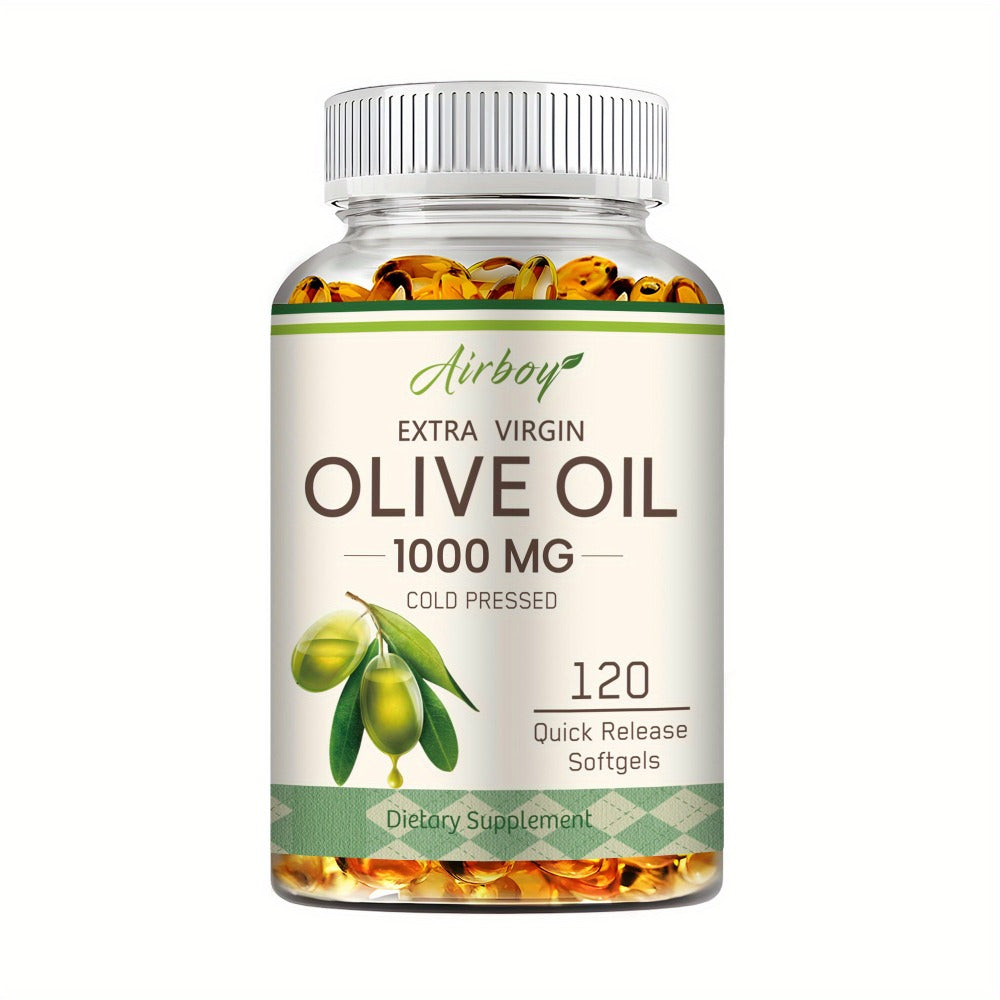 Extra Virgin Olive Oil Capsules 120 Softgels with Omega-9 Omega-6 & Palmitic Acid for Bath Time, Home Spa and Personal Care
