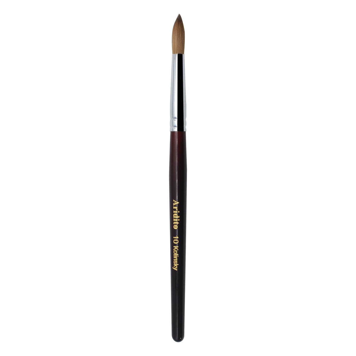 Kolinsky Acrylic Nail Brush Round Head Red Wine Wooden Handle – Professional Brush for Acrylic Extension Nail Art Sculpting & Manicure