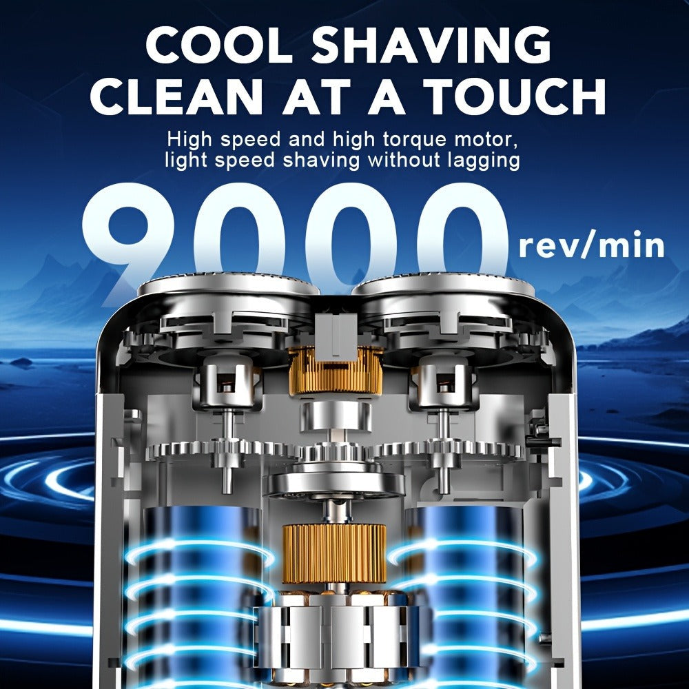 Mini Double-Head Electric Shaver with Travel Case in White, Orange or Black and 2.5-Inch Height