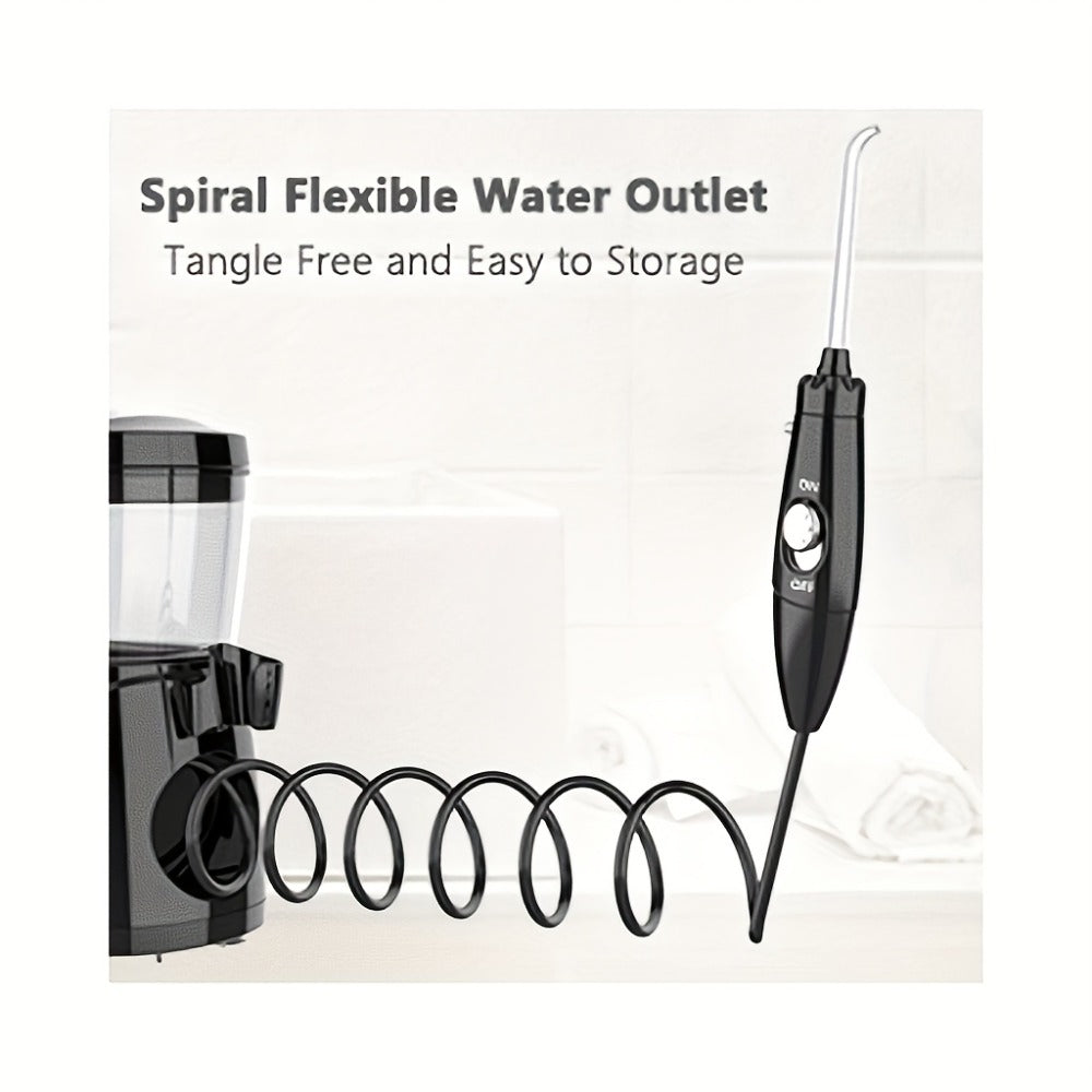 Water Flosser for Teeth & Braces 600ml Large Tank – 10 Adjustable Pressure Levels 8 Nozzles IPX4 Waterproof Professional Oral Irrigator