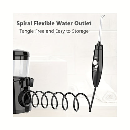 Water Flosser for Teeth & Braces 600ml Large Tank – 10 Adjustable Pressure Levels 8 Nozzles IPX4 Waterproof Professional Oral Irrigator