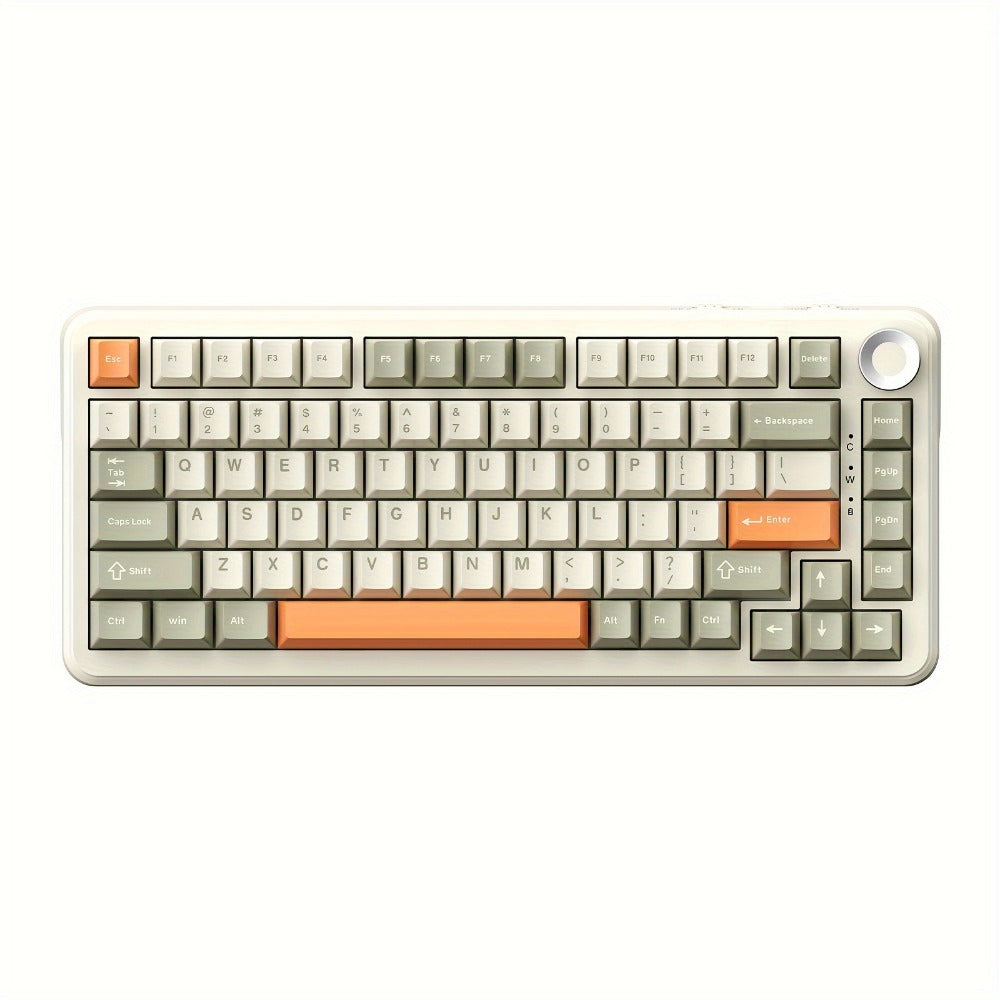 Hot Swap Gasket Mechanical Keyboard AJAZZ AK820 75%, Wireless 2.4GHz & Wired, Volume Knob, South-Facing RGB