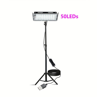 LED Work Light USB Powered 6000K Super Bright, Adjustable Height & Angle Bracket Lamp for Construction Site