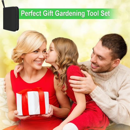 Bonsai Tool Set 24-Piece Kit for Beginners & Enthusiasts, Includes Pruning Shears, Scissors, Trimming Tools & PU Leather Bag
