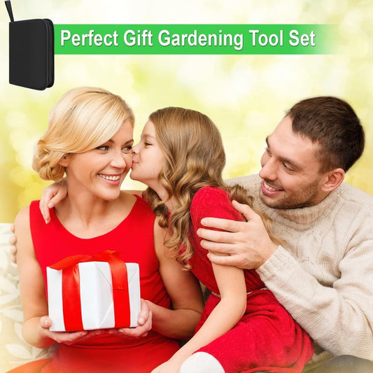 Bonsai Tool Set 24-Piece Kit for Beginners & Enthusiasts, Includes Pruning Shears, Scissors, Trimming Tools & PU Leather Bag
