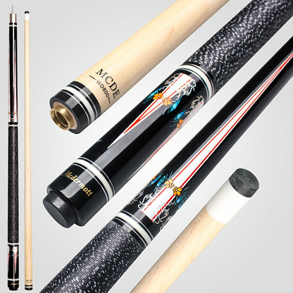 58-Inch Canadian Maple Pool Cue with 12.5mm Tip, Quick-Release Joint and Five Z-Series Graphics