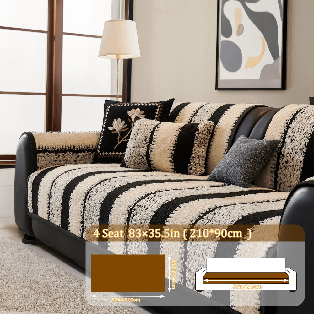 Sofa Cover Plush Sectional Couch Slipcover Durable Furniture Protector for Pets Cats Dogs for Entryways, Bedrooms and Living Spaces
