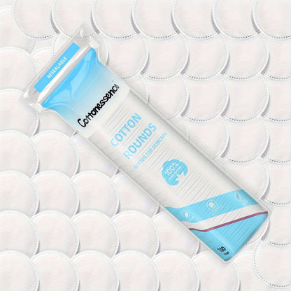 Makeup Remover Pads 600 Count Soft Hypoallergenic Lint-Free Cotton Rounds 360 Locking Edge Unscented Absorbent Disposable Face Pads