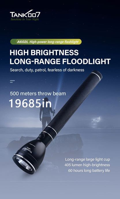 Rechargeable Flashlight 4000mAh Long Battery Life, High- Built-In Battery Outdoor Torch for Entryways, Bedrooms and Living Spaces