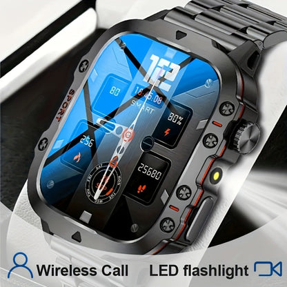 Smartwatch Illumination Light K33 Khaki – Full Touch, 100+ Sport Modes, Wireless Calling, Music Playback, Remote Camera, Weather