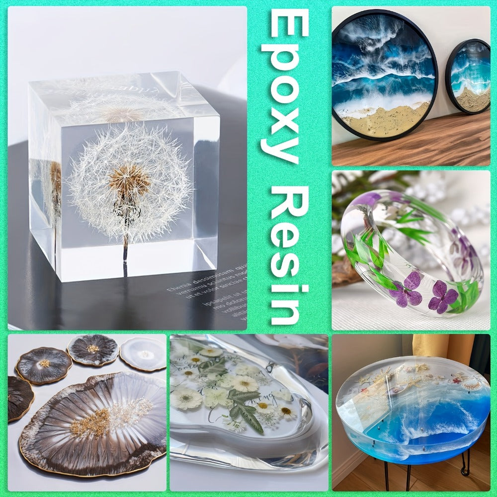 Fast-Curing Epoxy Resin Kit Low Odor Bubble-Free Non-Yellowing for Entryways, Bedrooms and Living Spaces
