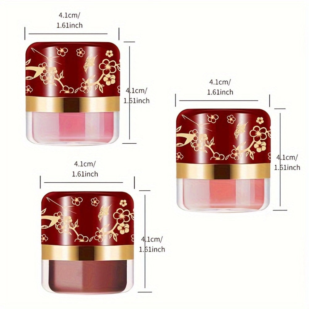 Powder Blush Set 3 Colors with Pearl Powder Rose Oil & Squalane Formula, for Makeup, Travel and Everyday Vanity Use
