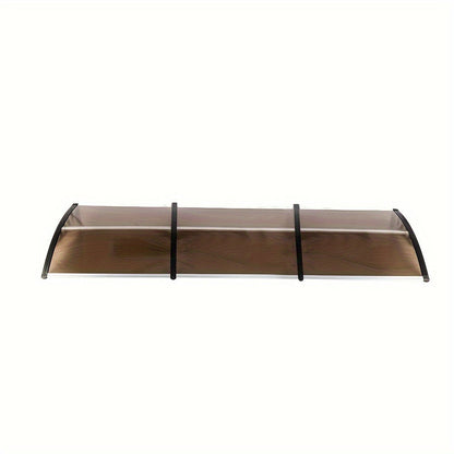 Door Window Awning Canopy 120x38 Inch Polycarbonate Rain Sun UV Snow Shield with Aluminum for Entryways, Bedrooms and Living Spaces