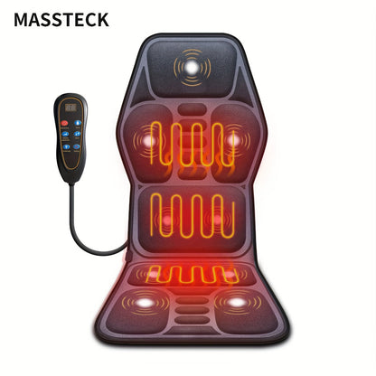 Massage Seat Cushion with Heat 9 Vibration Motors Triple Heating Pad Lumbar Traction Full Body Massager for Home or Salon Spa Use