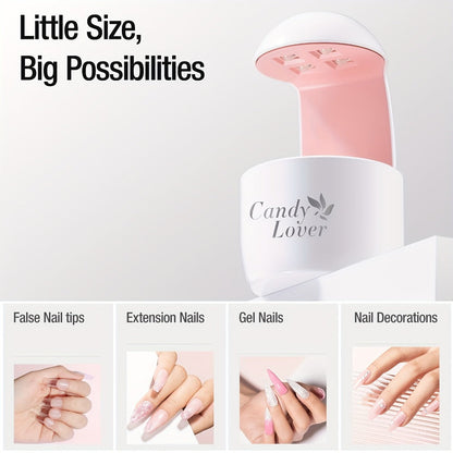 Mini UV LED Nail Lamp, Portable Compact Gel Nail Curing Light for Travel & Home, Fast Gel Polish Dryer