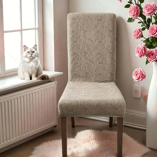 Stretch Dining Chair Covers Set of 4/6 – Plant Print Slipcovers for Dining Room Kitchen Chairs, Elastic Parsons Chair Protector, Home Decor