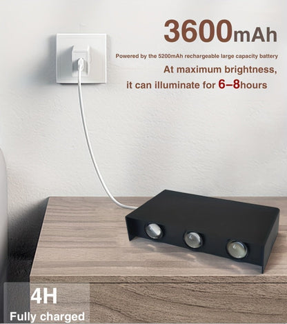 RGB Wall Light 2 Pack Battery Powered - Seven Color Gradient Dimming Night Light with Touch Switch