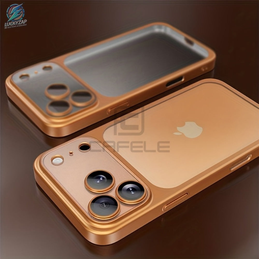 Phone Case Matte Frosted Clear Cover with Built-In Lens Film for Select iPhone 12–17 Models