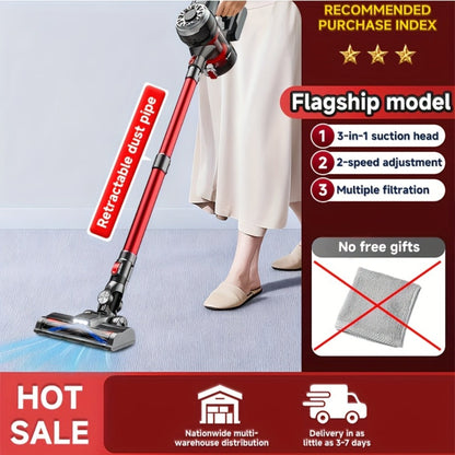 Cordless Vacuum Cleaner with Green Light Indicator for Entryways, Bedrooms and Living Spaces